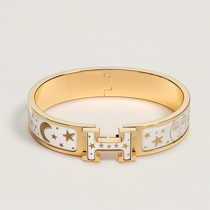 N*T様 HERMÈS プチカレGLORIA SORI Clic H Gloria Soli bracelet - White | Hermès Netherlands
